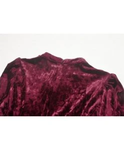 Dark In Love Tangled Velvet Dress Wine