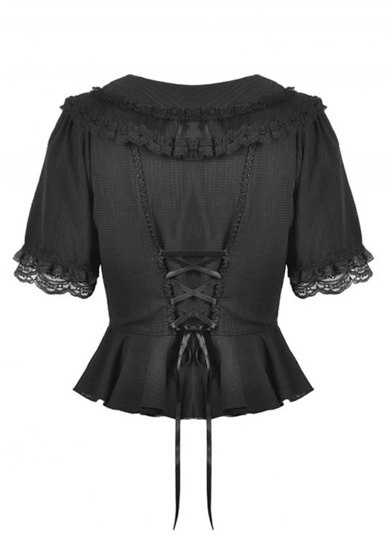 Dark In Love Adore Me 40's Blouse Black