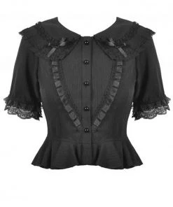 Dark In Love Adore Me 40's Blouse Black