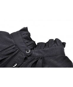 Dark In Love Dreadful 40's Blouse Black New In