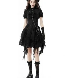 Dark In Love Dreadful 40's Blouse Black New In