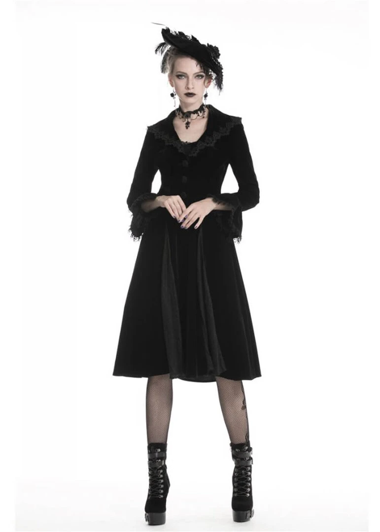 Dark In Love Crimson Peak Velvet Jacket Black New In