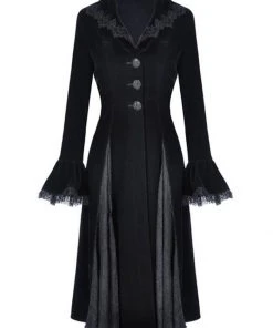 Dark In Love Crimson Peak Velvet Jacket Black New In
