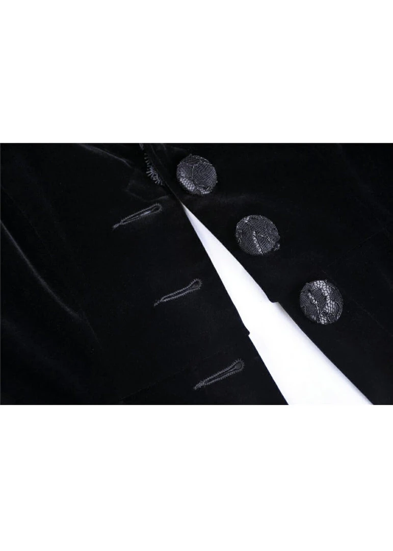 Dark In Love Crimson Peak Velvet Jacket Black New In