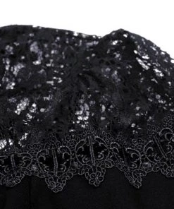 New In Dark In Love Elise Velvet Top Black
