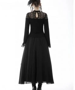 New In Dark In Love Moonlight Sonata Lace Top Black