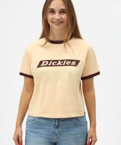 New In Dickies Dames Hellier T-Shirt Peach