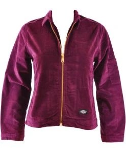 Dickies Ladies Sharpsburg Velvet Jacket Aubergine Purple