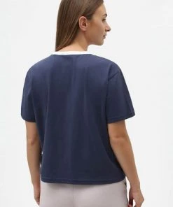 Dickies Ladies Cadwell Retro T-Shirt Navy