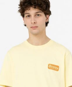 New In Dickies Mens Fircrest T-Shirt Pale Banana Yellow