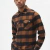 Dickies Mens Sacramento Flannel Shirt Brown New In