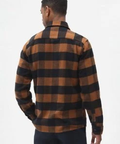 Dickies Mens Sacramento Flannel Shirt Brown New In