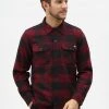 Dickies Mens Sacramento Flannel Shirt Maroon New In