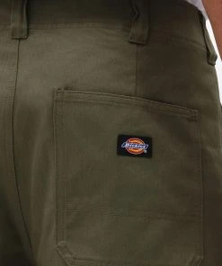 Dickies Mens Funkley Herringbone Trousers Military Green