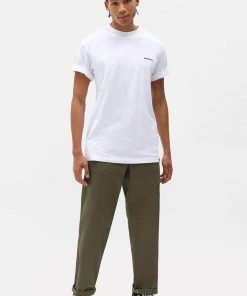 Dickies Mens Funkley Herringbone Trousers Military Green