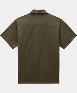 New In Dickies Mens Paynesville Shirt Military Green