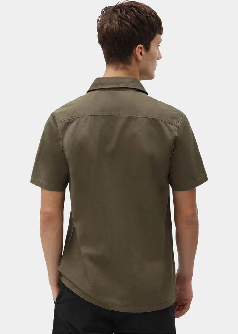 New In Dickies Mens Paynesville Shirt Military Green