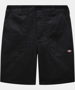 Dickies Mens Funkley Herringbone Shorts Black New In