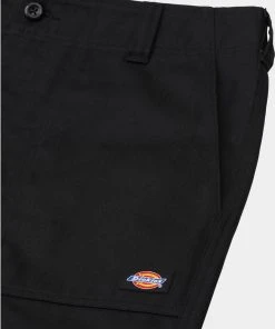 Dickies Mens Funkley Herringbone Shorts Black New In