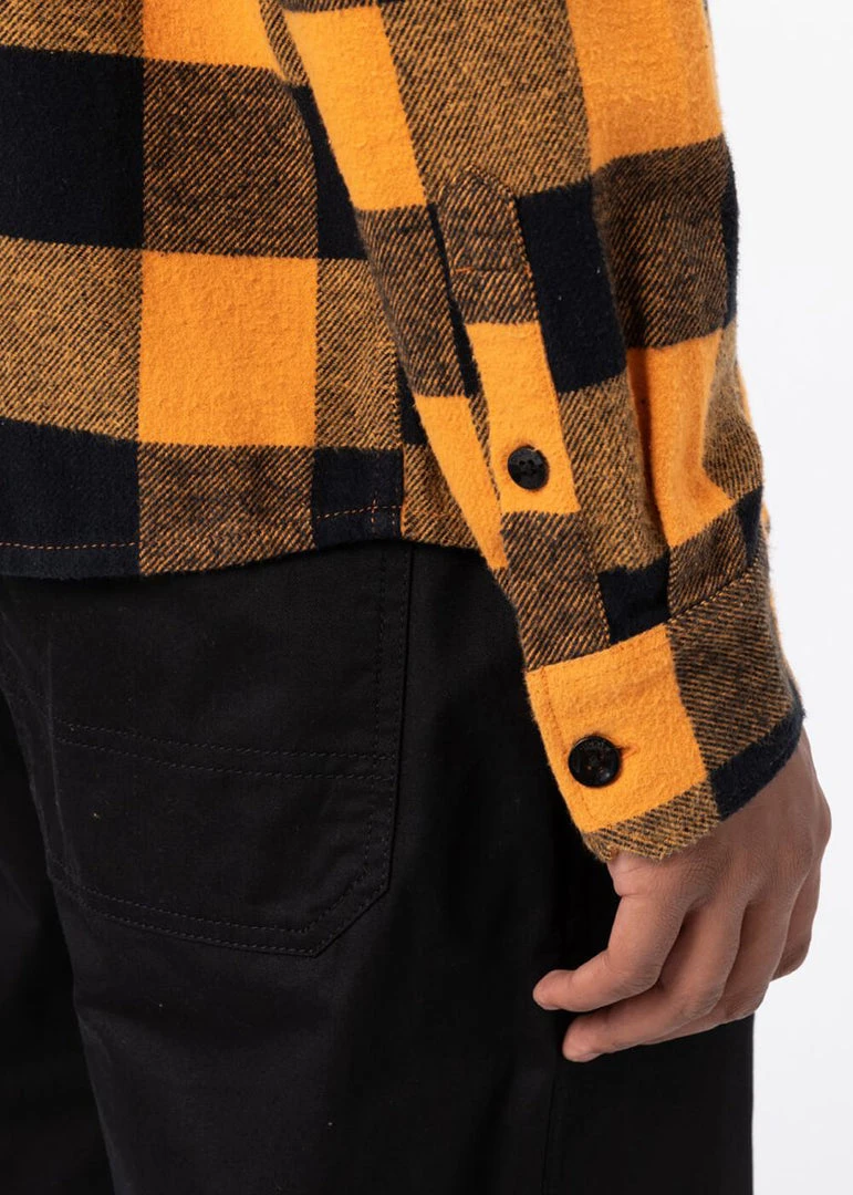 New In Dickies Men Sacramento Shirt Gold Ochre