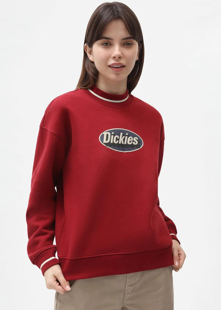 Dickies Womens Saxman Sweater Biking Red New In