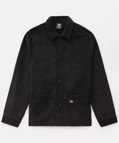 New In Dickies Womens Higginson Corduroy Shirt Black
