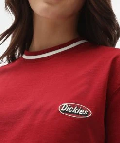 Dickies Womens Saxman T-Shirt Biking Red