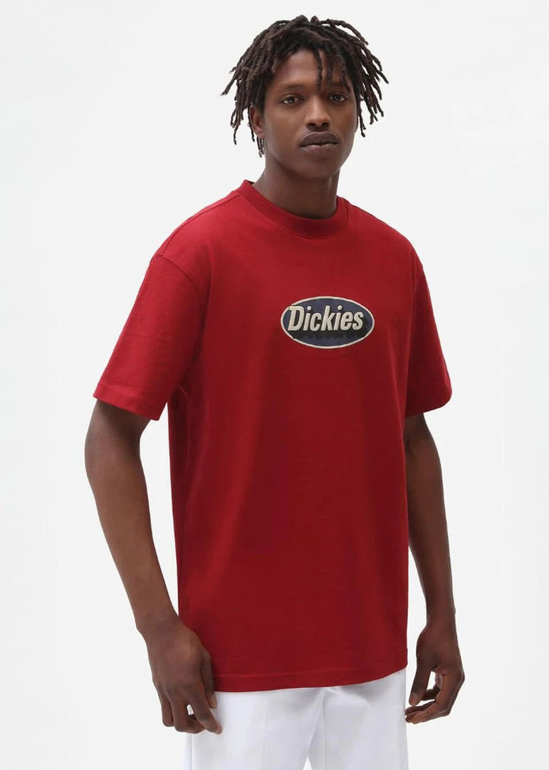 Dickies Mens Saxman T-Shirt Biking Red New In