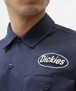 New In Dickies Men Saxman Shirt Navy