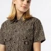 Dickies Women Silver Firs Shirt Leopard New In