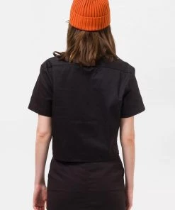 New In Dickies Womens Silver Grove 80's Shirt Black