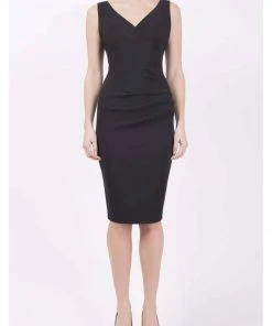 Diva Catwalk Banbury 50 's Pencil Dress Black