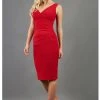 Diva Catwalk Banbury 50 's Pencil Dress Red New In
