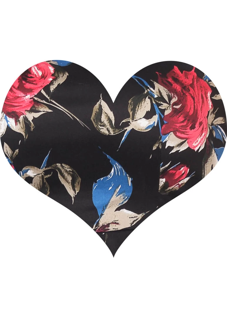 New In Dolly & Dotty Annie Classic Floral 50's Swing Dress Black