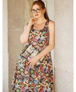 New In Dolly & Dotty Amanda Pop Art 50's Swing Dress Multi