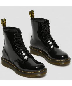 Dr. Martens 1460 Patent Patent Boots Black