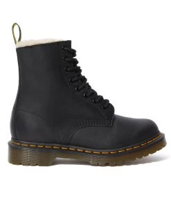 Dr. Martens Serena Burnished Wyoming Lined Lace-up Boots Black