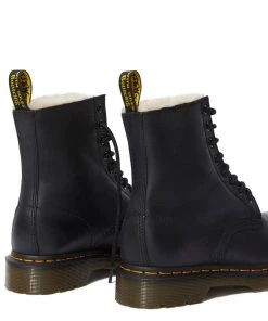 Dr. Martens Serena Burnished Wyoming Lined Lace-up Boots Black