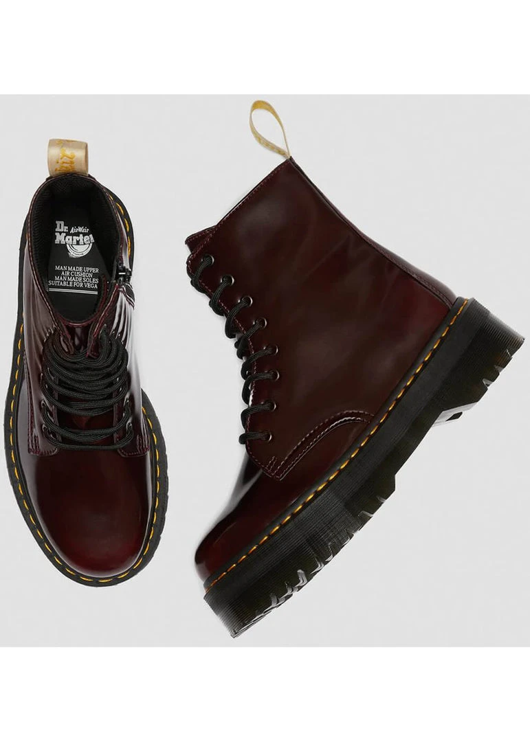 Dr. Martens Vegan Jadon Boots Red New In