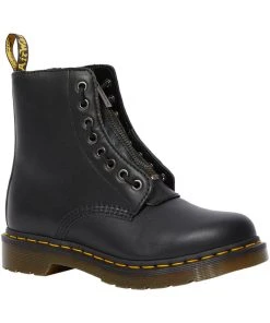 Dr. Martens 1460 Pascal Front Zip Nappa Boots Black