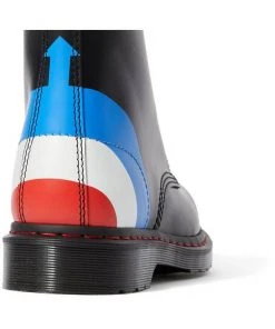 New In Dr. Martens 1460 The Who Target Smooth Boots Black