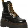 Dr. Martens Jadon Max Buttero Leather Platform Boots Black New In