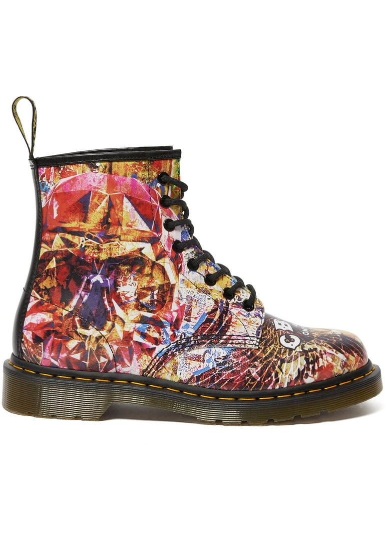 New In Dr. Martens 1460 CBGB Backhand Boots Multi