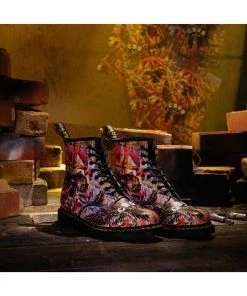 New In Dr. Martens 1460 CBGB Backhand Boots Multi