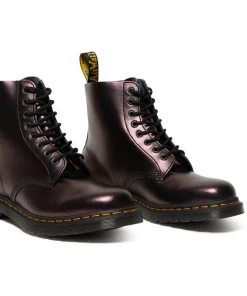 New In Dr. Martens 1460 Pascal Chroma Metallic Leather Boots Red