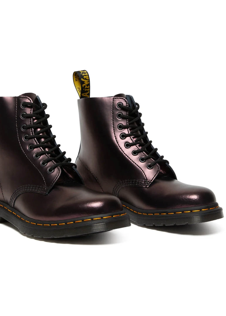 New In Dr. Martens 1460 Pascal Chroma Metallic Leather Boots Red