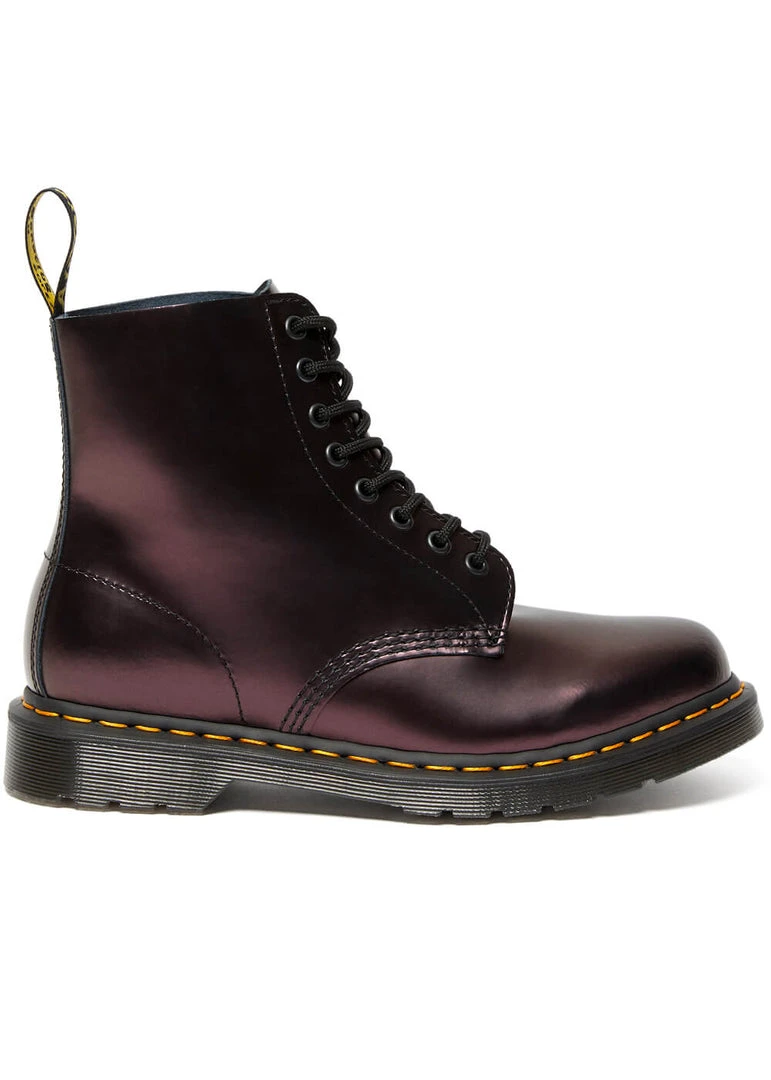 New In Dr. Martens 1460 Pascal Chroma Metallic Leather Boots Red