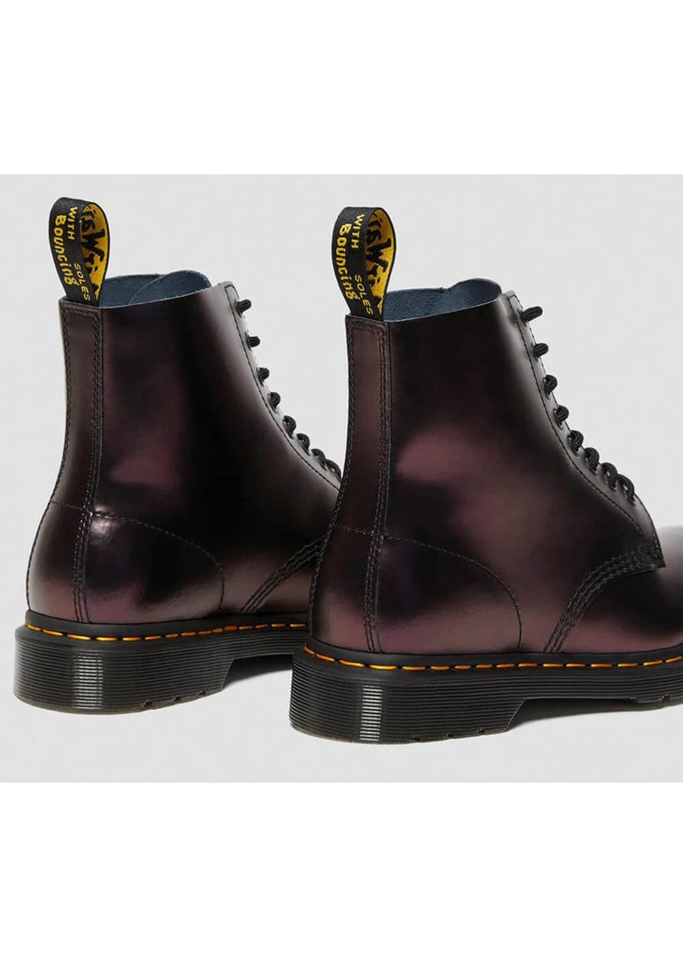New In Dr. Martens 1460 Pascal Chroma Metallic Leather Boots Red