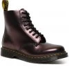 New In Dr. Martens 1460 Pascal Chroma Metallic Leather Boots Red