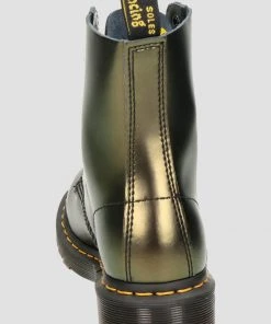New In Dr. Martens 1460 Pascal Chroma Metallic Leather Boots Gold